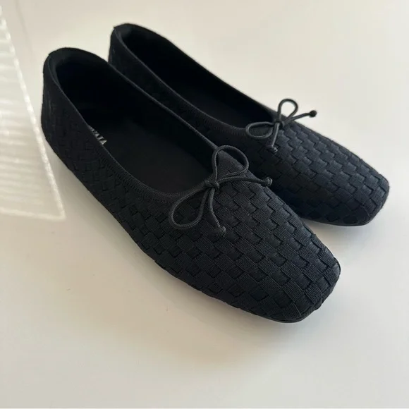 Vivaia Square Toe Miranda Black ballerina flats - Picture 2 of 10